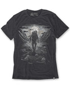 Lost Remains Tee-Charcoal-Regular-Mock--Model---L