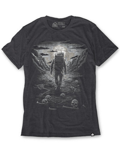 Lost Remains Tee-Charcoal-Regular-Mock--Model---L