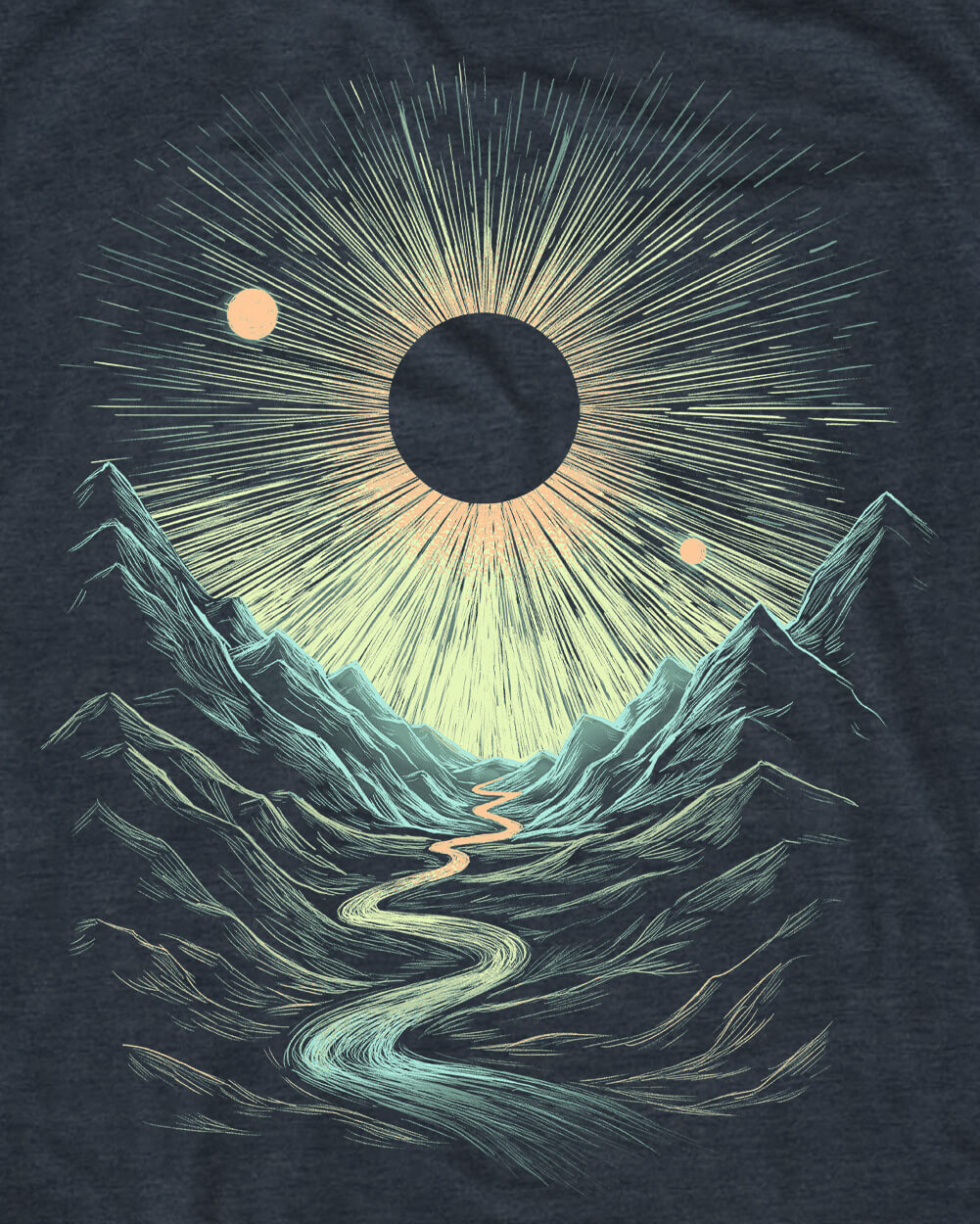 Lunar Canyon Tee-Navy-Regular-Swatch--Model---L