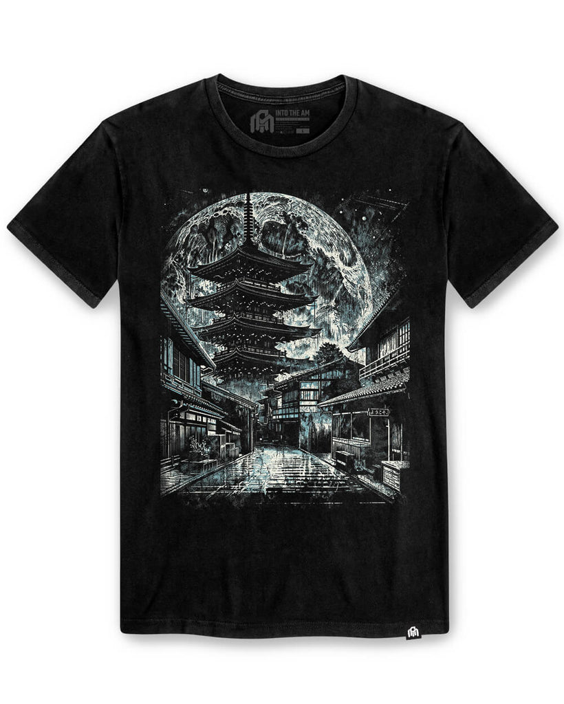 Lunar Nightfall Vintage Tee-Vintage Black-Regular-Mock--Model---L