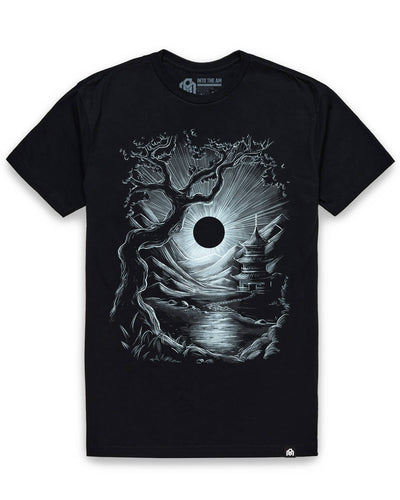 Lunar Refuge Glow-in-the-Dark Tee-Black-Regular-Mock--Model---L