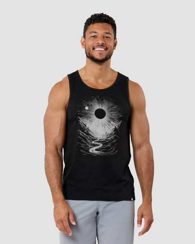Lunar Canyon Tank-Black-Regular-Front--Model---L