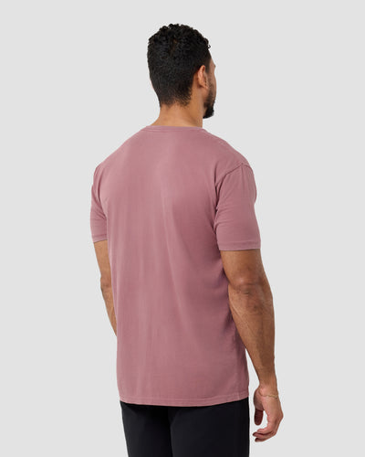 Lunar Petals Vintage Tee-Vintage Mauve-Regular-Back--Model---L