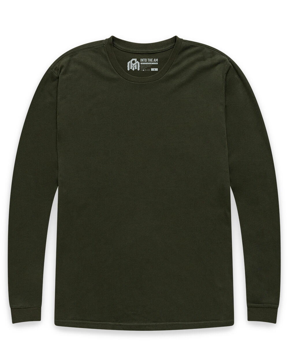 Long Sleeve Tee - Non-Branded-Midnight Olive-Regular-Mock--Model---L