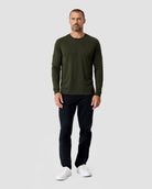 Long Sleeve Tee - Non-Branded-Midnight Olive-Regular-Full--Model---L