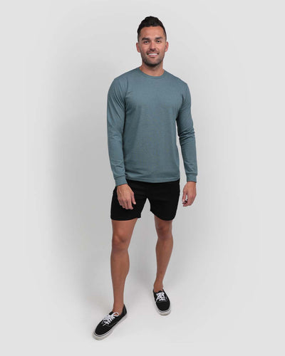 Long Sleeve Tee-Indigo-Tall-Regular-Full--Model---L