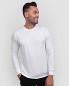 Long Sleeve Tee-White-Regular-Front--Model---L
