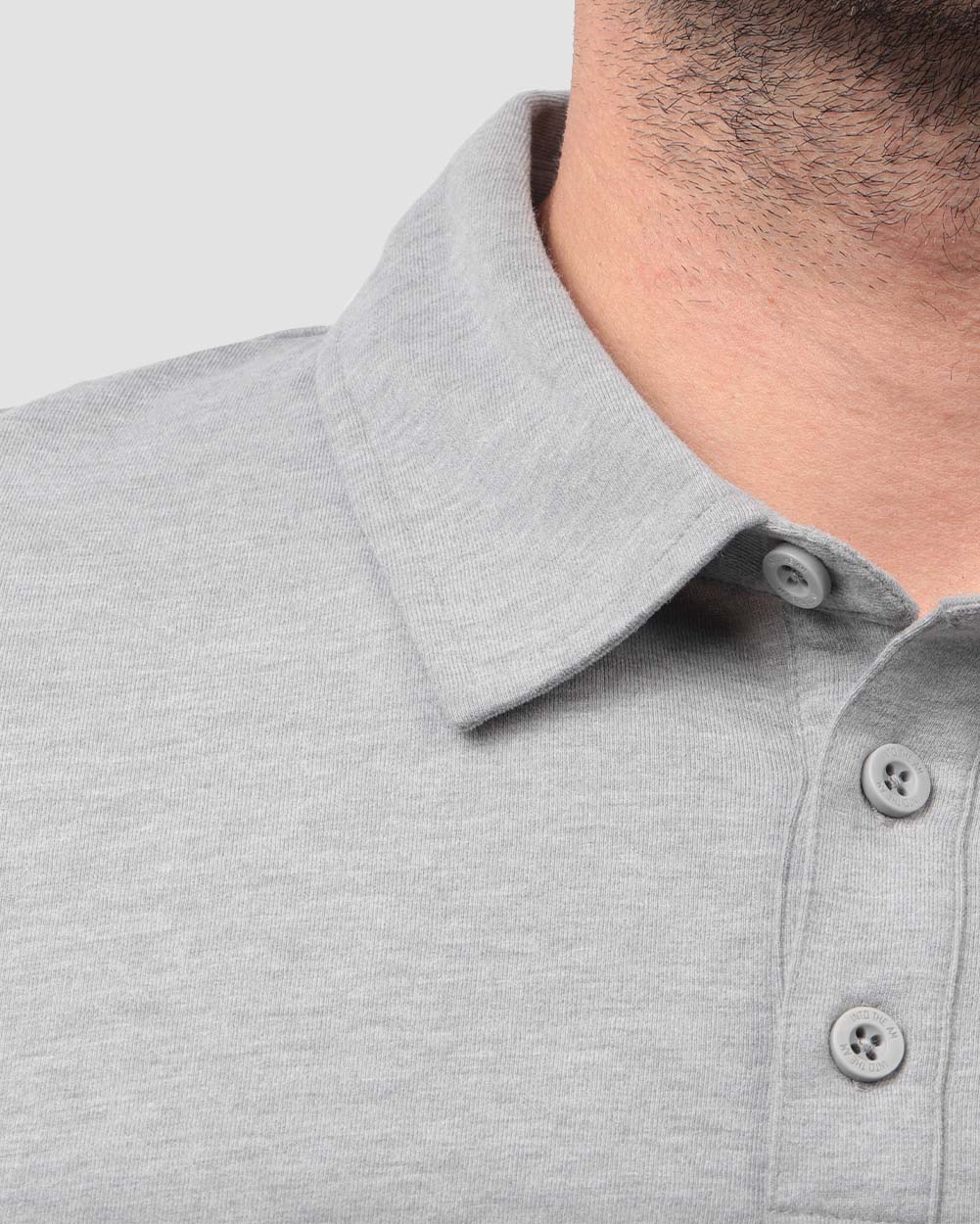 Polo - Tall - Non-Branded-Grey-Regular-Detail--Model---L
