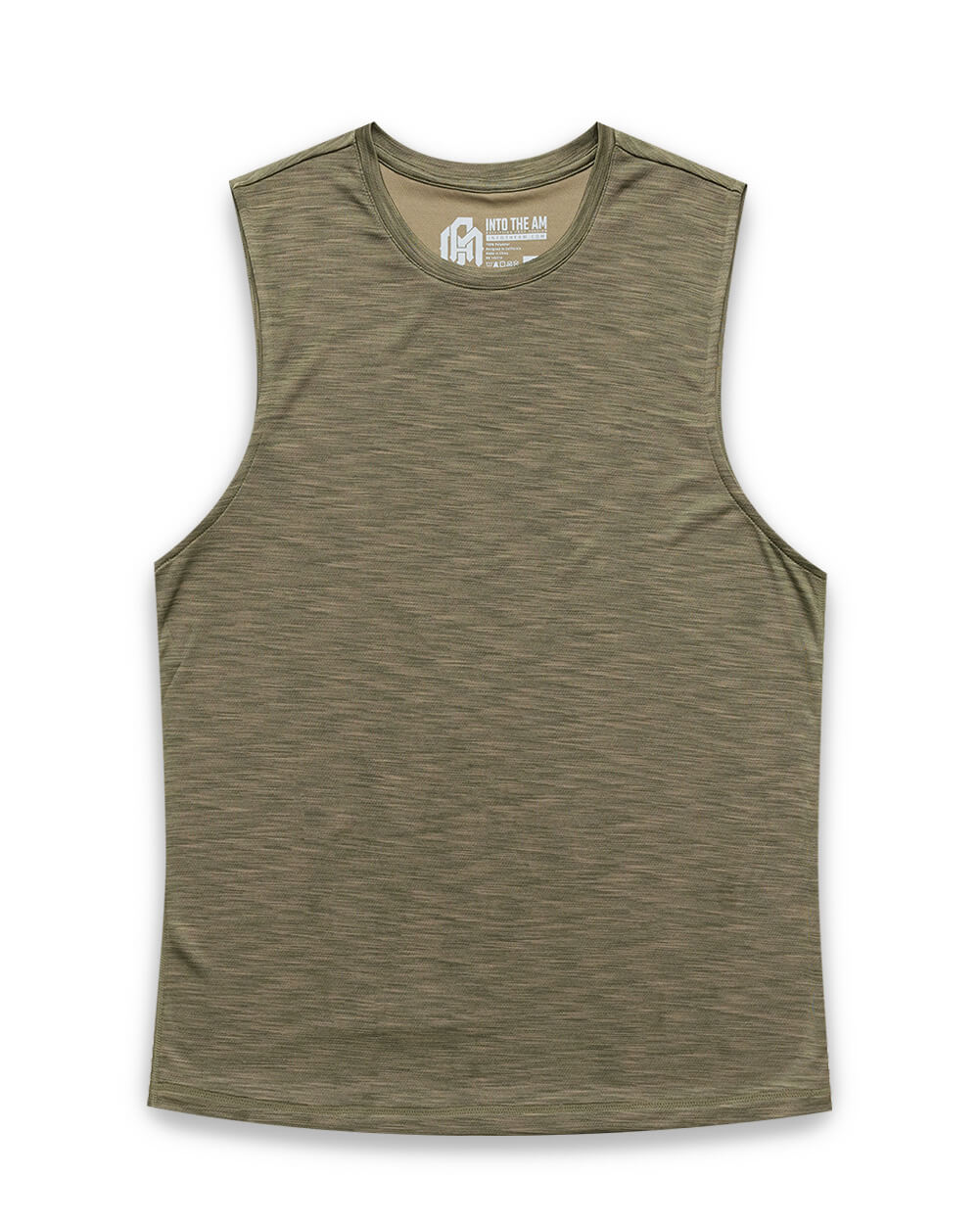 Performance Muscle Tank - Non-Branded-Olive Green-Regular-Mock--Alex---M