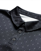 Performance Polo - Non-Branded-Black Dots-Tall-Regular-Detail--Model---L