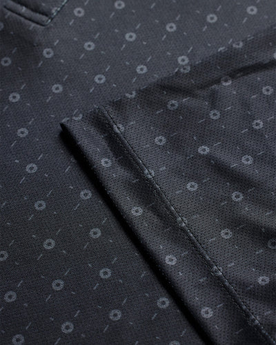 Performance Polo - Non-Branded-Black Dots-Reg-Regular-Detail--Model---L