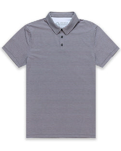 Pursuit Performance Polo-Black Grey Stripes-Regular-Mock--Clayton---M