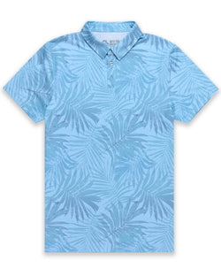 Pursuit Performance Polo-Blue Palm Tree-Regular-Mock--Clayton---M