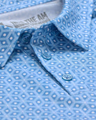 Pursuit Performance Polo-Columbia Blue Cubes-Reg-Regular-Detail--Model---L