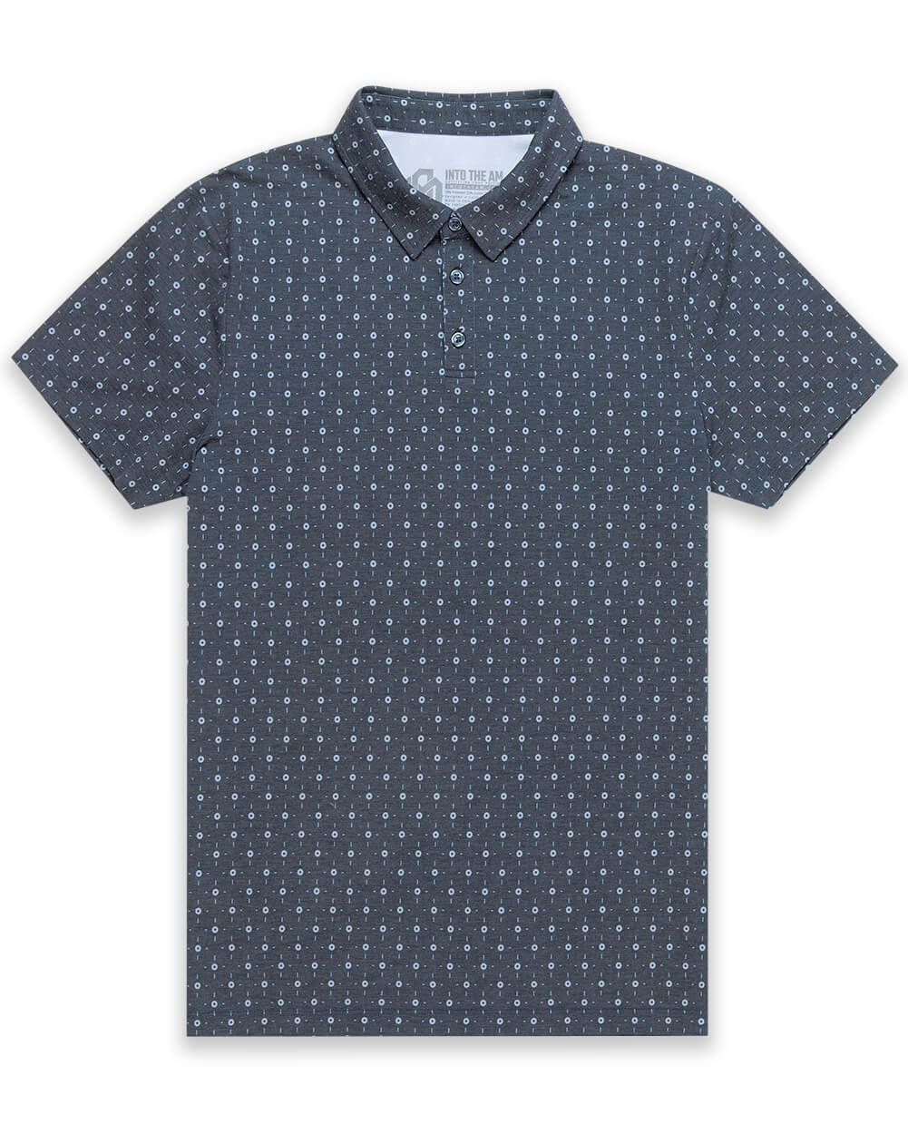 Pursuit Performance Polo-Navy Dots-Reg-Regular-Mock--Model---L