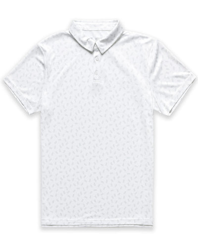 Performance Polo - Non-Branded-White Dashes-Regular-Mock--Alex---M