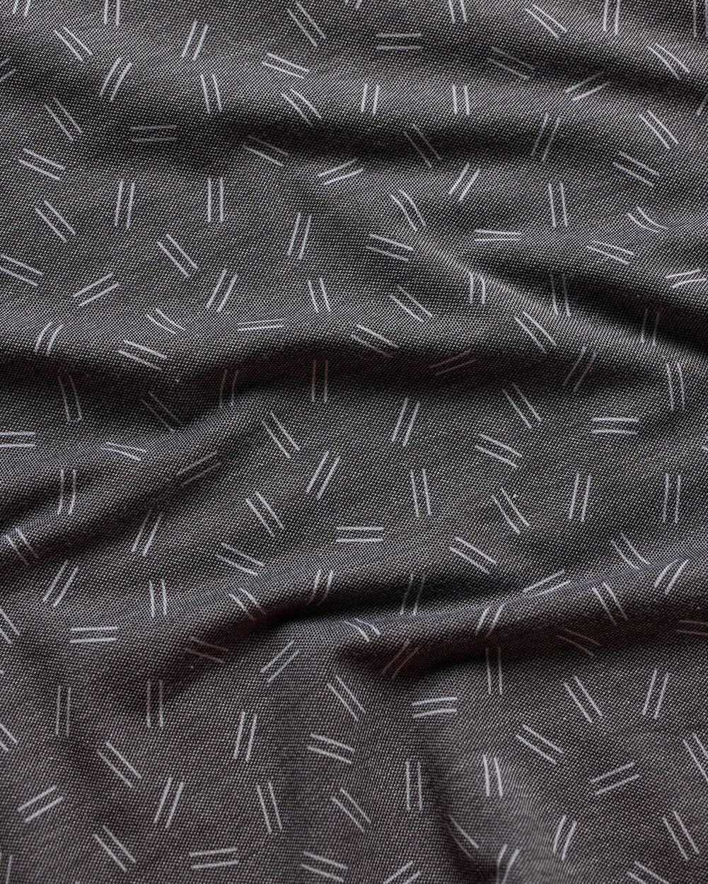 Pursuit Performance Polo-Black Dashes-Reg-Regular-Detail--Model---L