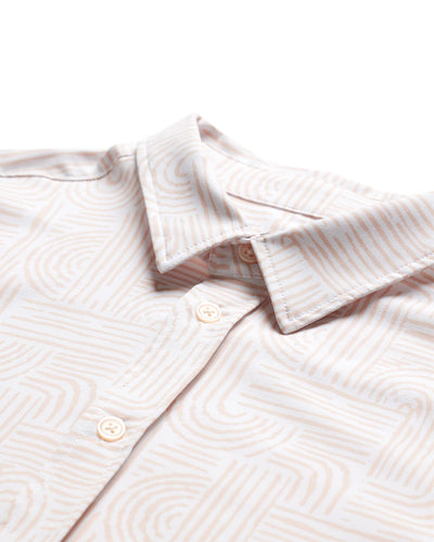 Relaxed Button Up - Non-Branded-Beige Abstract-Regular-Detail--Alex---M