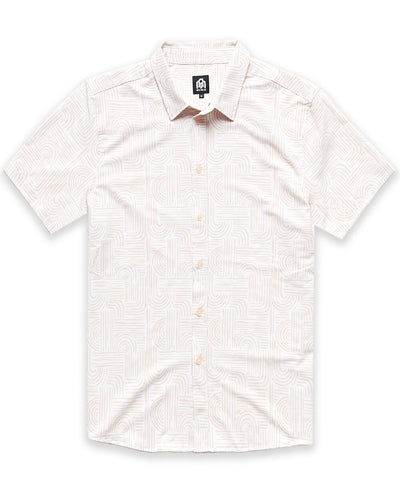 Relaxed Button Up - Non-Branded-Beige Abstract-Regular-Mock--Alex---M