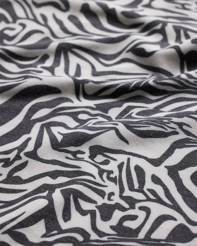 Relaxed Button Up - Non-Branded-Black Beige Animal-Regular-Detail 2--Alex---M