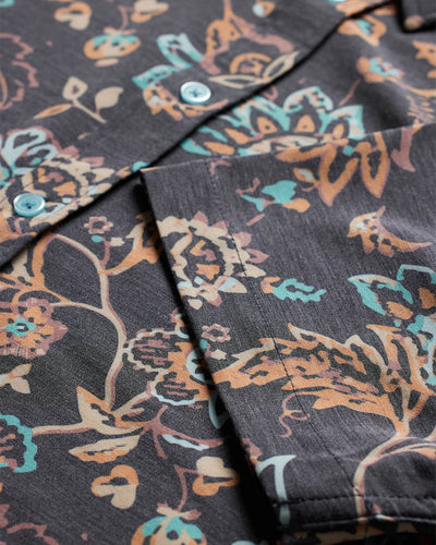 Relaxed Button Up - Non-Branded-Black Floral-Regular-Detail--Alex---M