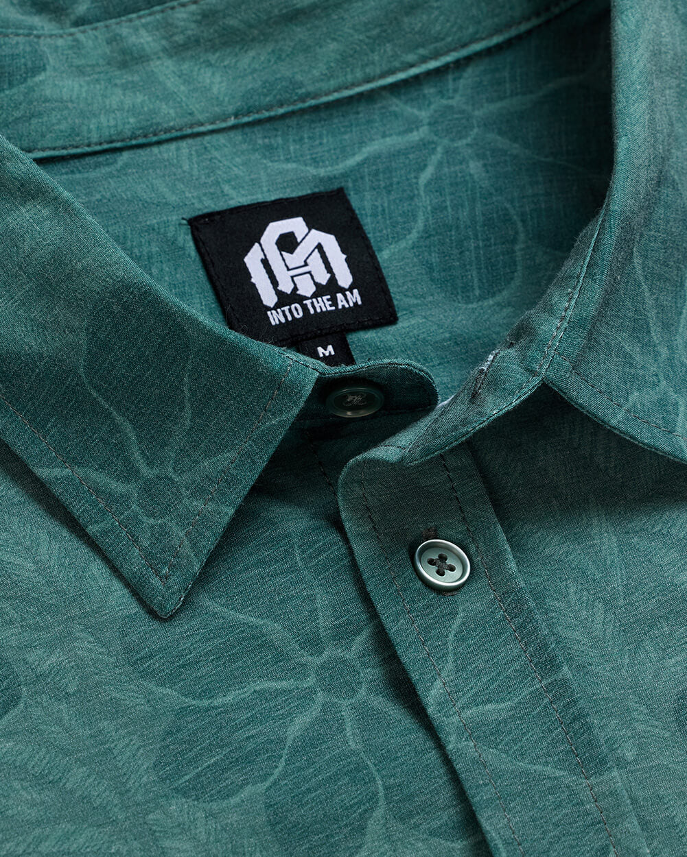 Relaxed Button Up-Green Floral-Regular-Detail--Clayton---M