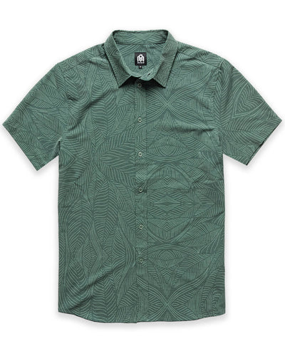 Relaxed Button Up - Non-Branded-Green Leaf-Regular-Mock--Alex---M