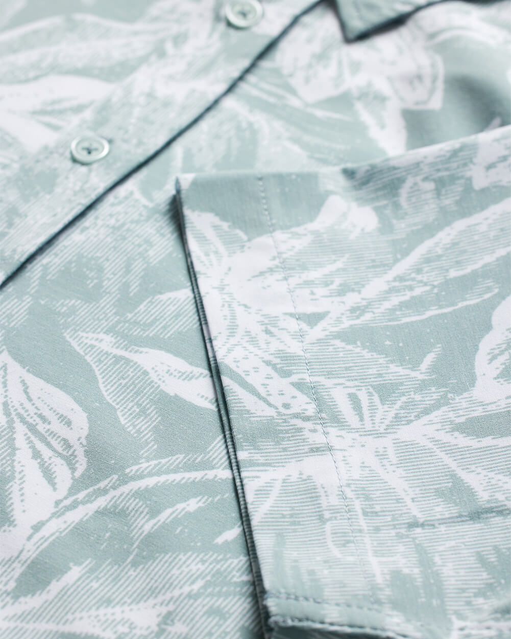 Relaxed Button Up-Slate Green Floral-Regular-Detail--Alex---M