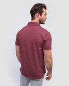 Polo - Tall - Non-Branded-Maroon-Regular-Back--Model---L