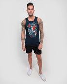 Mystic Geisha Tank-Navy-Regular-Full--Model---L