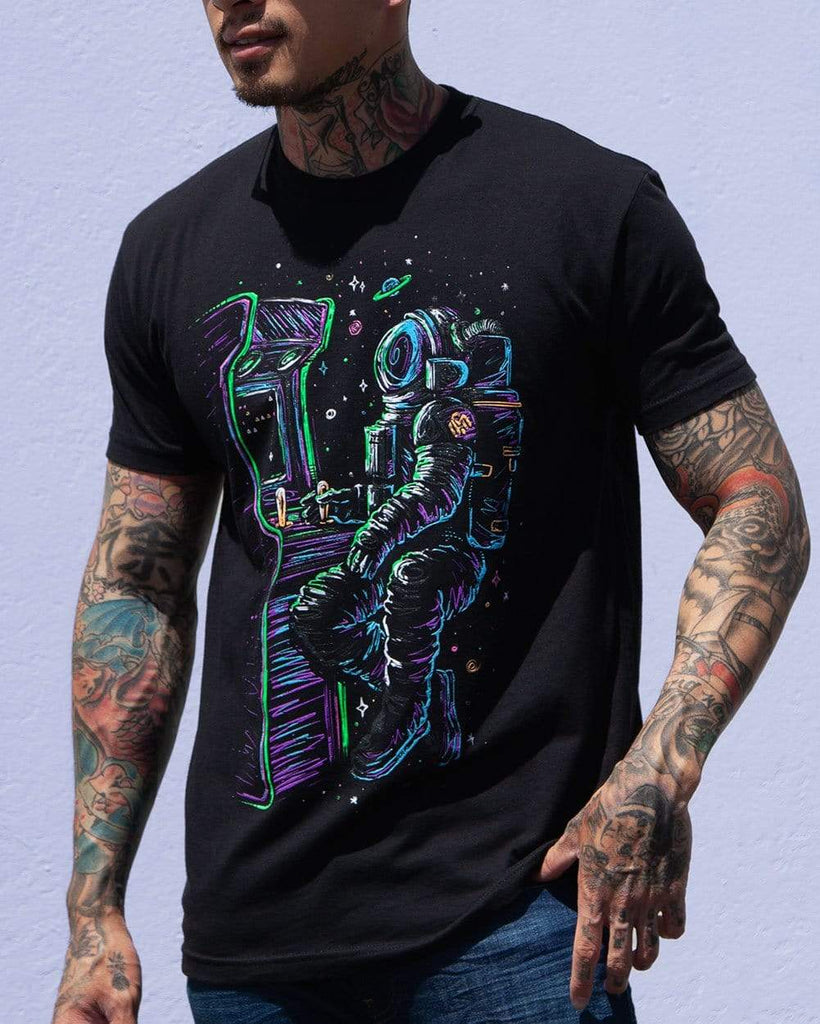 Astro Arcade Glow in the Dark Men's Tee-Lifestyle--Georgio---M