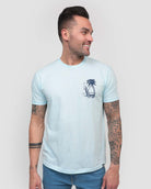 Beach Bungalow Tee-Light Blue-Regular-Front--Model---L
