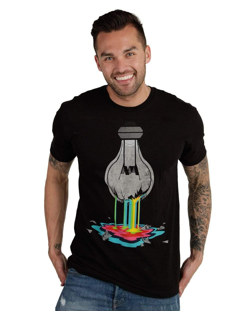 Bleeding Bulb Tee-Black-Front--Zach---L