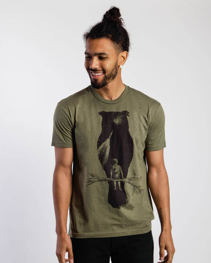 Dreamer Tee-Military Green-Front--Jay---M