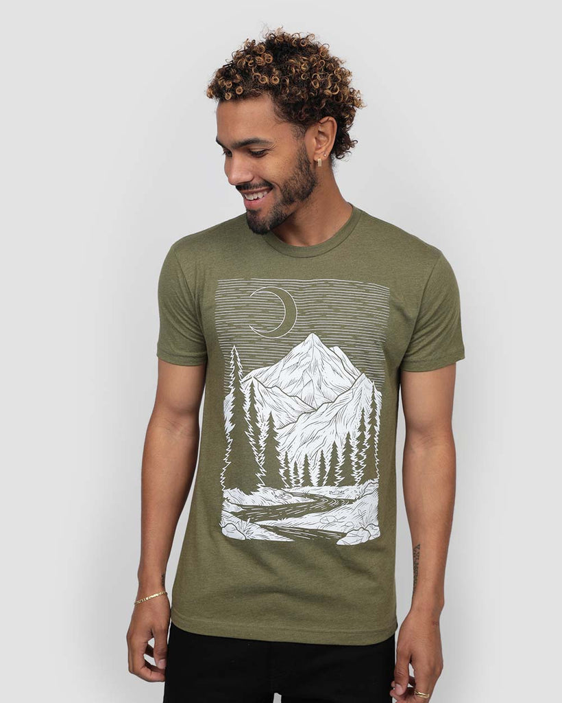 Grand Terrain Tee-Olive Green-Front--Jay---M