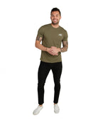 Summer Islands Tee-Olive Green-Regular-Full--Model---L