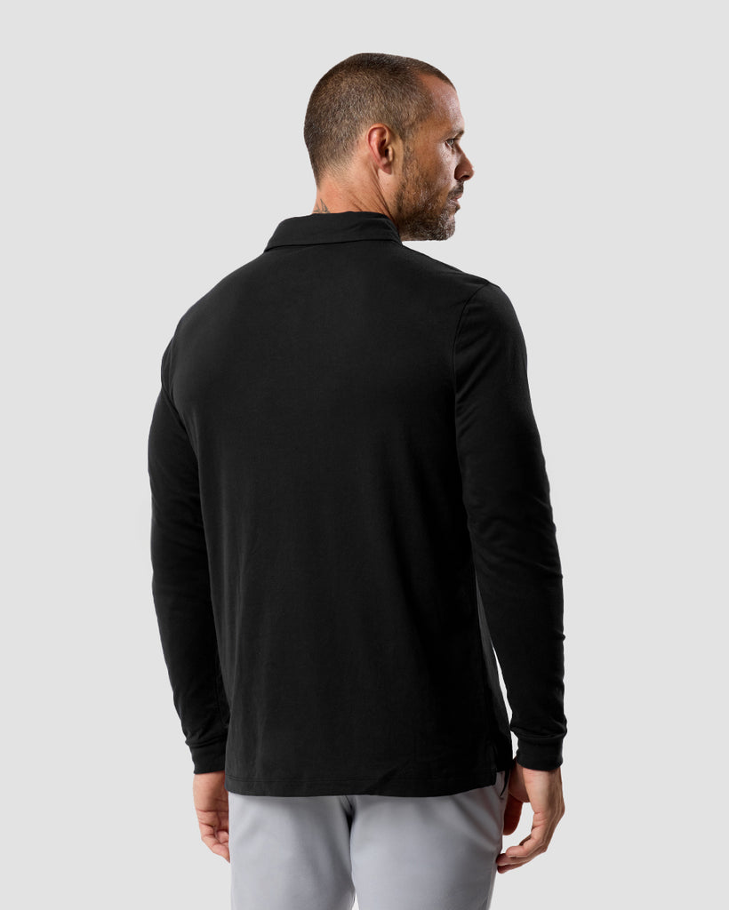 Long Sleeve Polo - Non-Branded-Black-Regular-Back--Zac---L