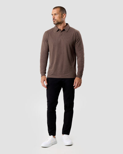 Long Sleeve Polo - Non-Branded-Brown-Reg-Regular-Full--Zac---L