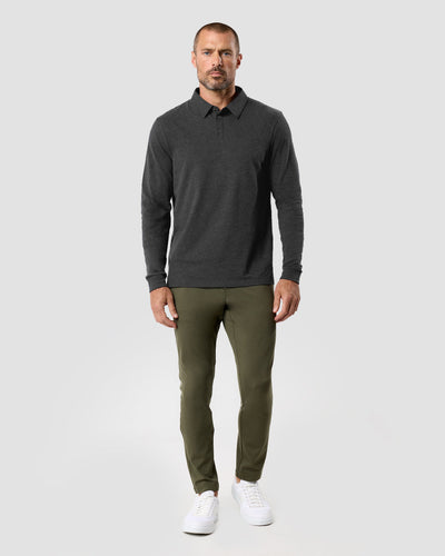 Long Sleeve Polo - Non-Branded-Charcoal-Tall-Regular-Full--Zac---L