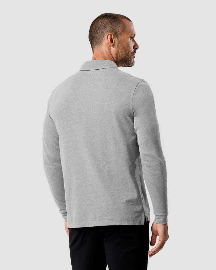 Long Sleeve Polo - Non-Branded-Grey-Regular-Back--Zac---L