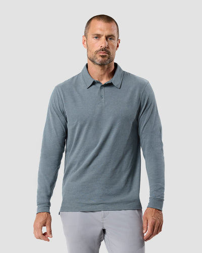 Long Sleeve Polo - Non-Branded-Indigo-Reg-Regular-Front--Zac---L