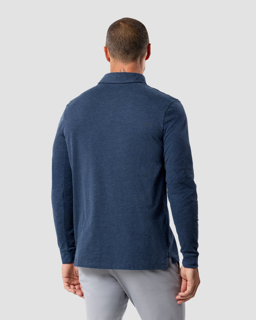 Long Sleeve Polo - Non-Branded-Navy-Regular-Back--Zac---L