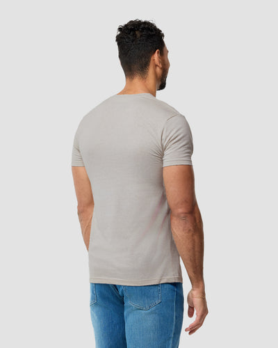 Misty Falls Tee-Ivory-Regular-Back--Model---L