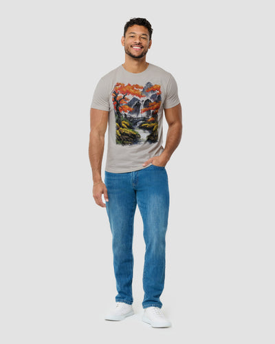 Misty Falls Tee-Ivory-Regular-Full--Model---L