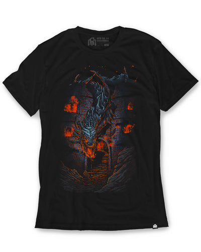 Molten Reign Glow-in-the-Dark Tee-Black-Regular-Mock--Model---L