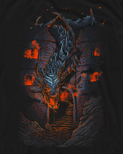 Molten Reign Glow-in-the-Dark Tee-Black-Regular-Swatch--Model---L