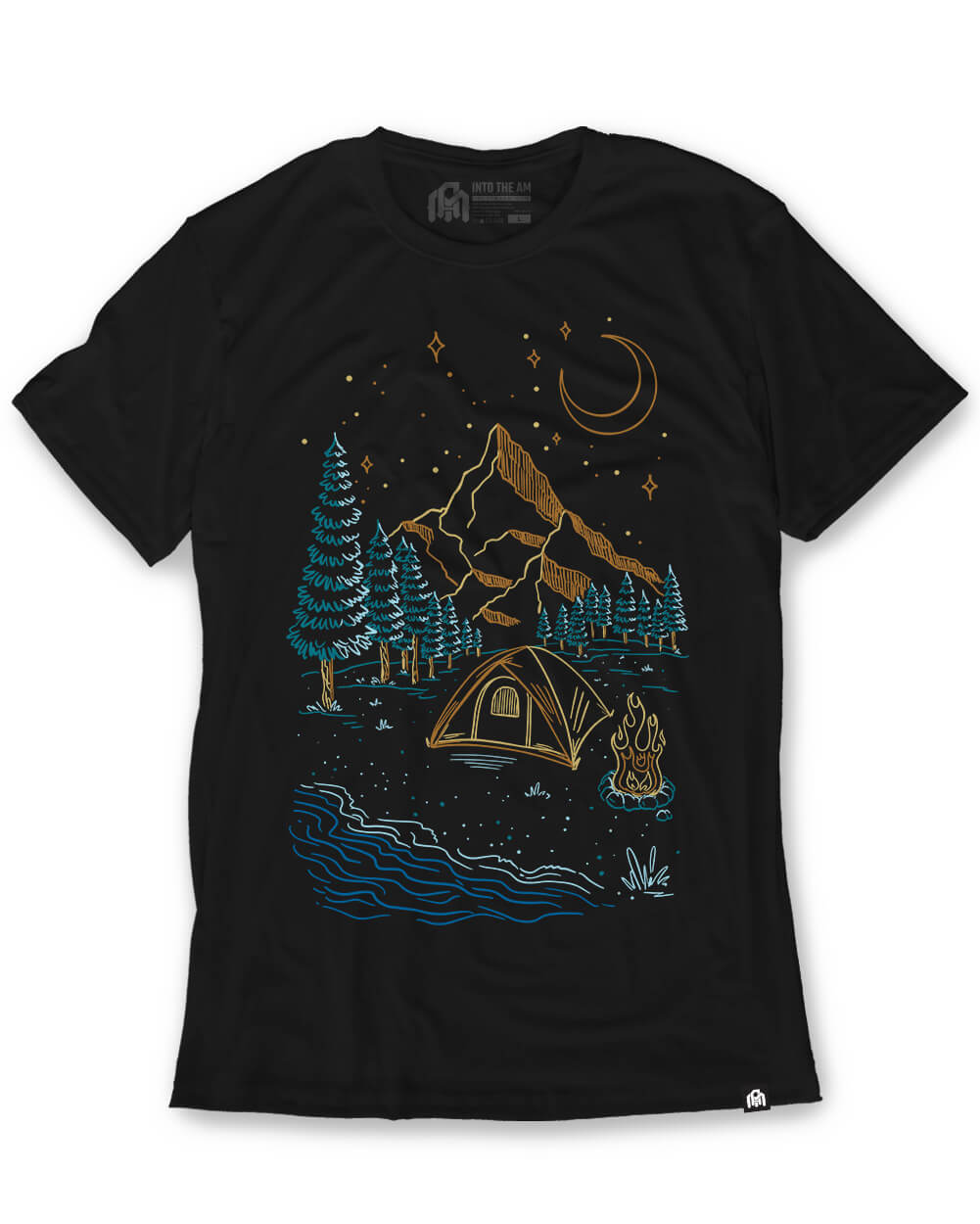 Moonlight Camper Tee-Black-Regular-Mock--Model---L
