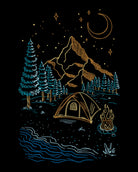 Moonlight Camper Tee-Black-Regular-Swatch--Model---L