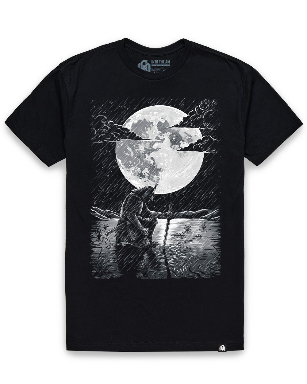 Moonlit Valor Tee-Black-Regular-Mock--Model---L