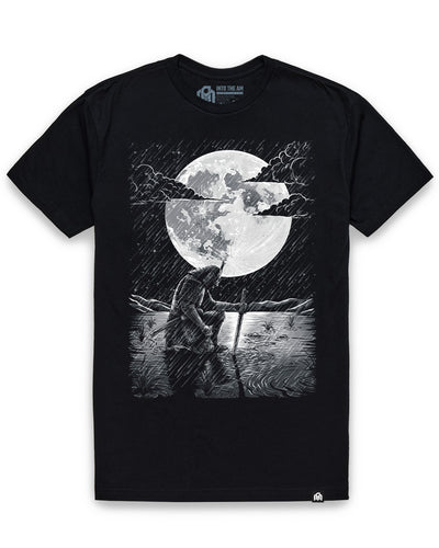 Moonlit Valor Tee-Black-Regular-Mock--Model---L